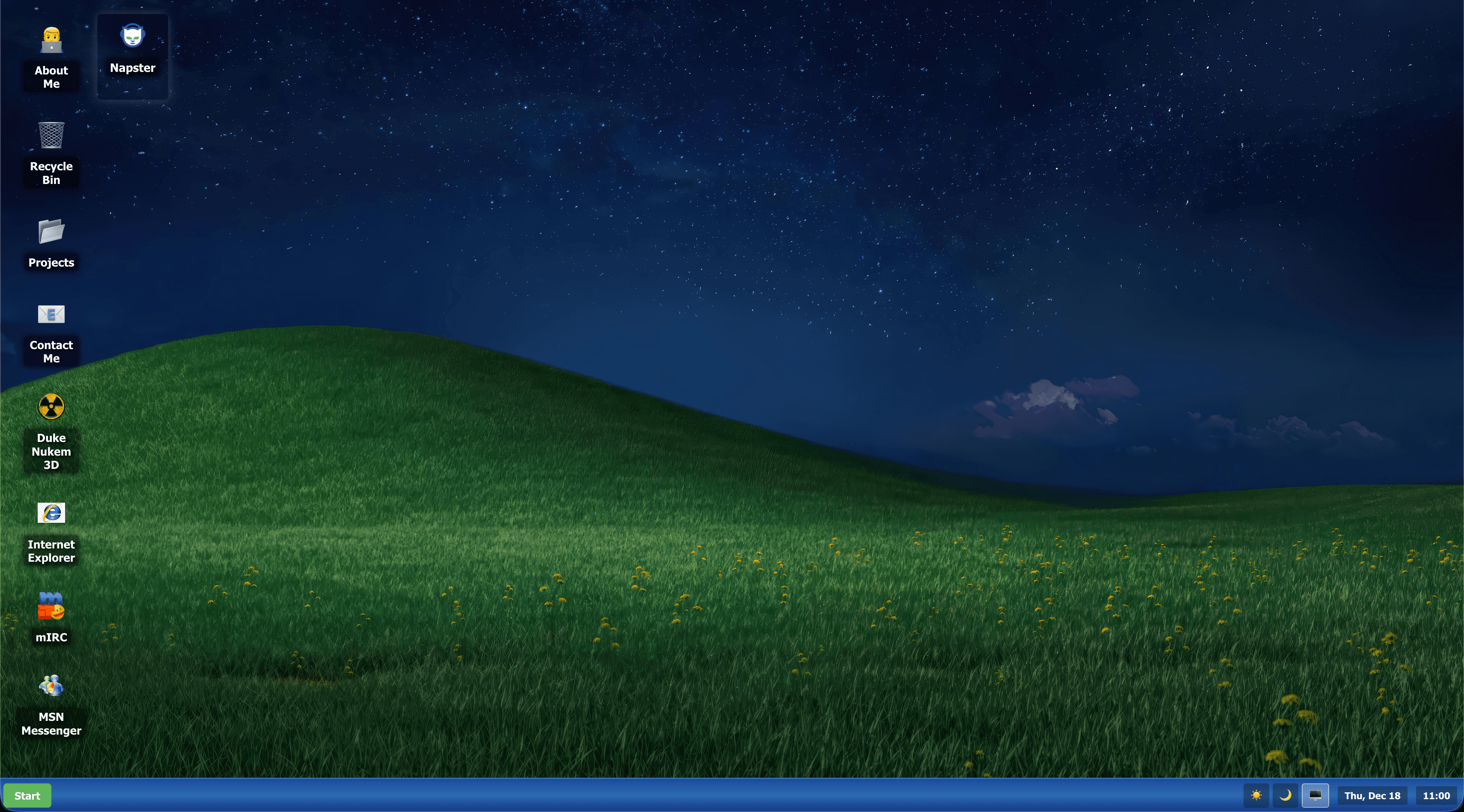 Portfolio OS desktop
